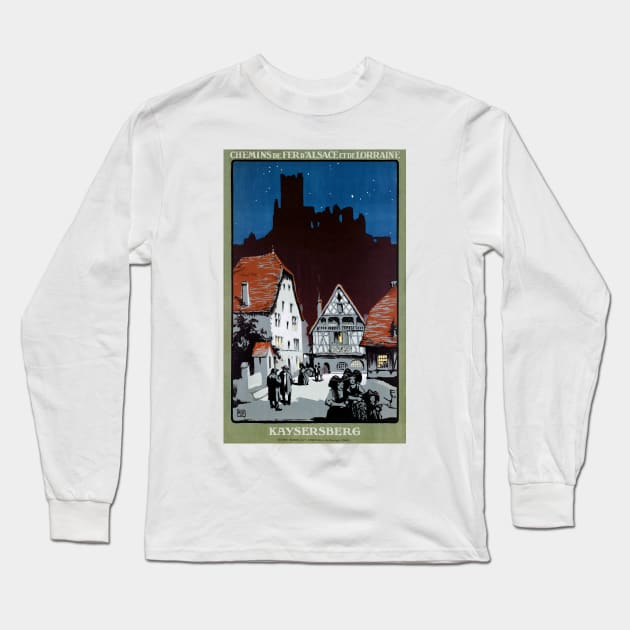Vintage Travel Poster France Kaysersberg Long Sleeve T-Shirt by vintagetreasure
